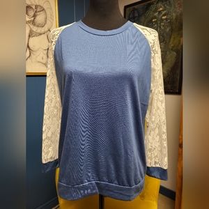 Tee with Lace Sleeves Size XL